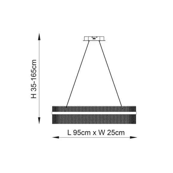 Adjustable LED Pendant Light - Chrome, Glass