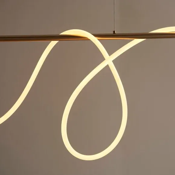 Adjustable LED Pendant Light - Gold, Metal
