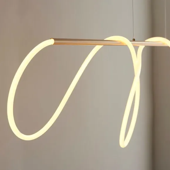 Adjustable LED Pendant Light - Gold, Metal