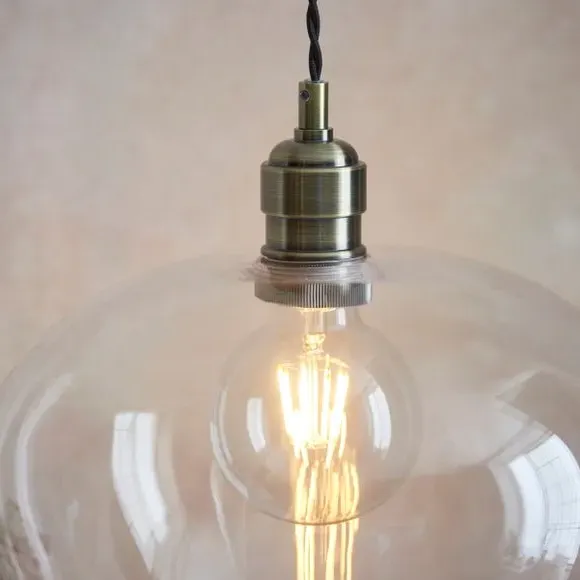 Adjustable Pendant Light - Gold, Blown Glass