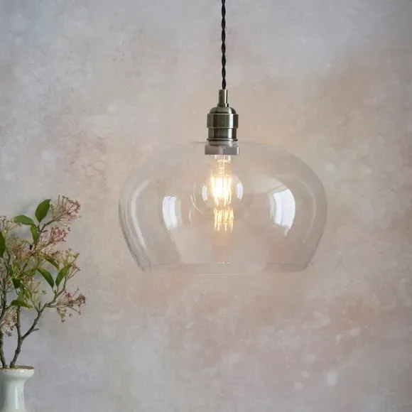 Adjustable Pendant Light - Gold, Blown Glass