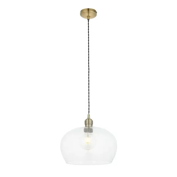 Adjustable Pendant Light - Gold, Blown Glass