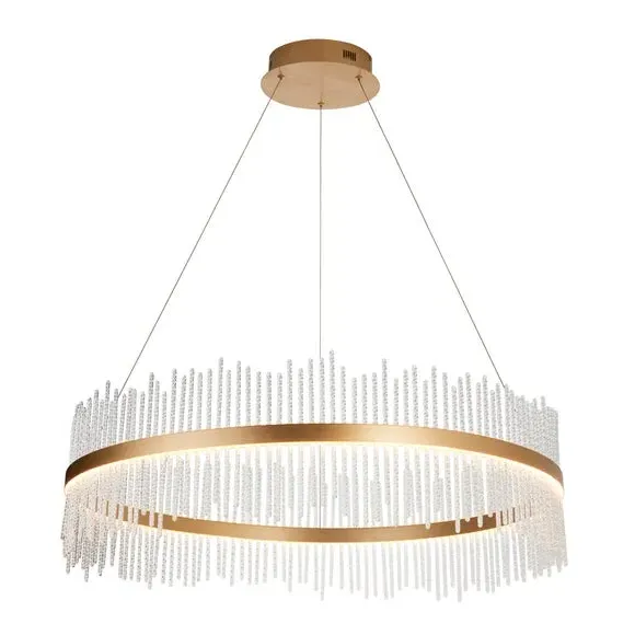 Adjustable Pendant Light with LED - Gold, Metal
