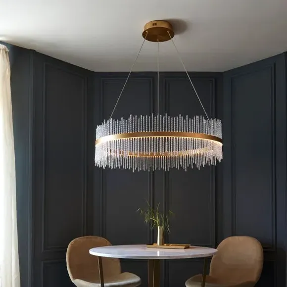 Adjustable Pendant Light with LED - Gold, Metal image