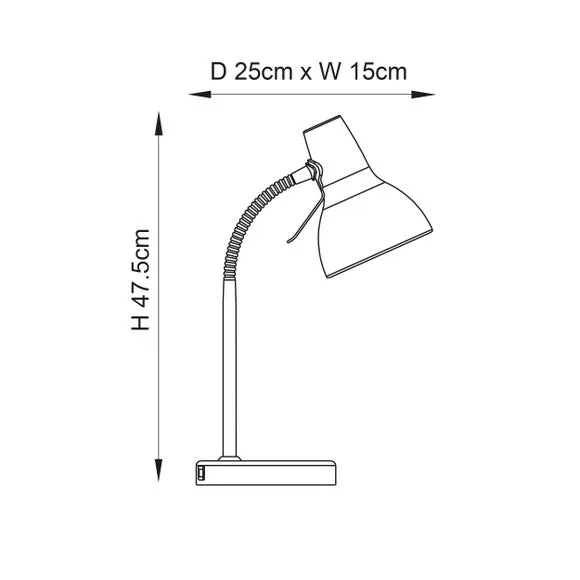 Adjustable Table Lamp with USB Port - Satin Nickel