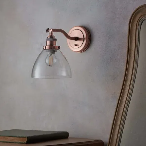 Adjustable Wall Light with Toggle Switch - Copper
