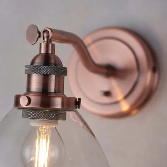 Adjustable Wall Light with Toggle Switch - Copper