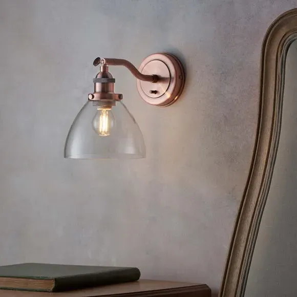 Adjustable Wall Light with Toggle Switch - Copper image