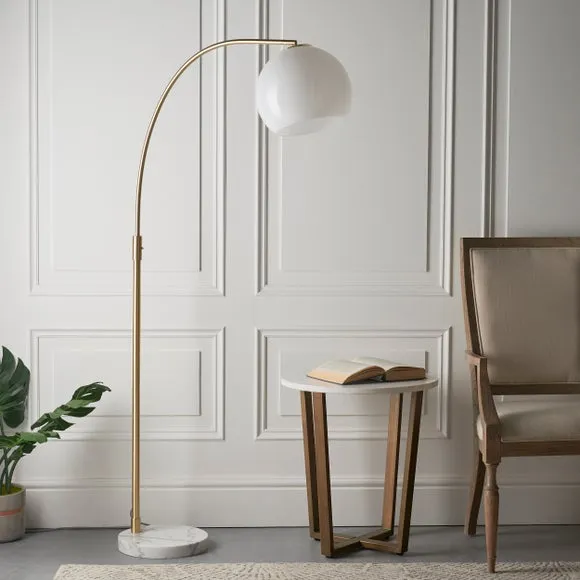 Arched Floor Lamp - Gold, Marble