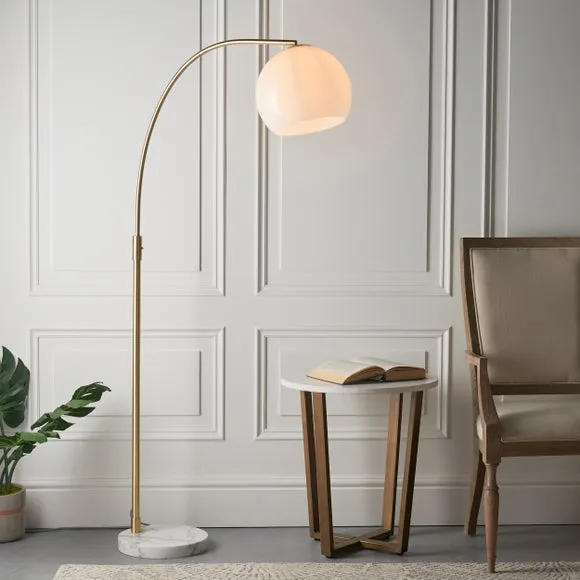 Arched Floor Lamp - Gold, Marble image
