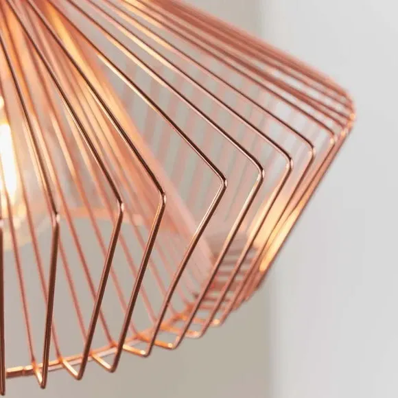 Caged Pendant Light - Copper, Metal