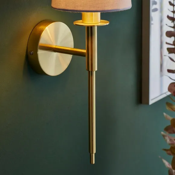 Callan Wall Light with Dimmer - Gold, Plated