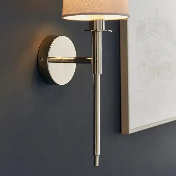 Callan Wall Light with Dimmer - Nickel, Plated
