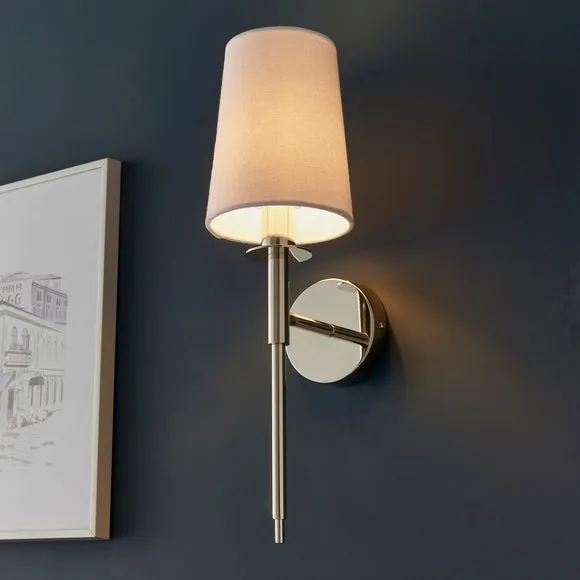 Callan Wall Light with Dimmer - Nickel, Plated