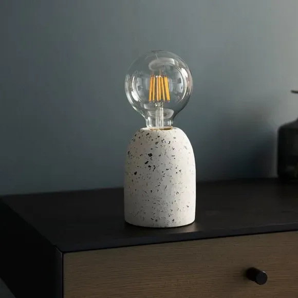 Chatom Table Lamp Shadeless - White, Concrete