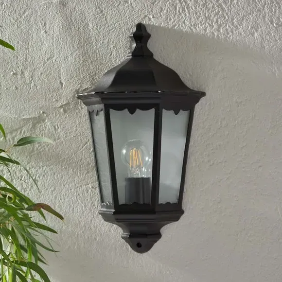 Coach Lantern Wall Light - Black, Aluminium