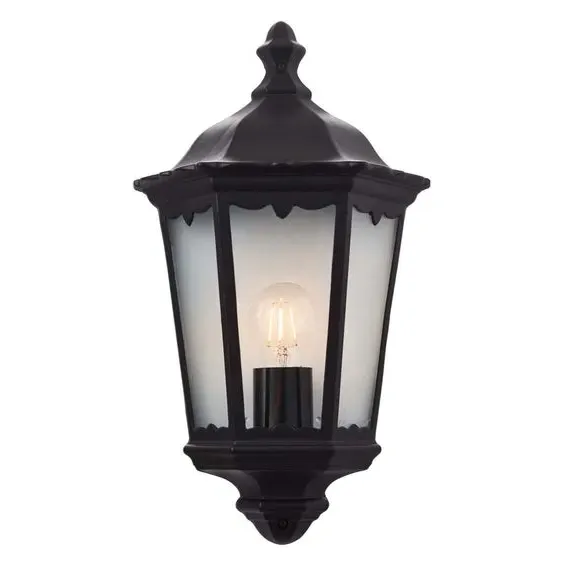 Coach Lantern Wall Light - Black, Aluminium