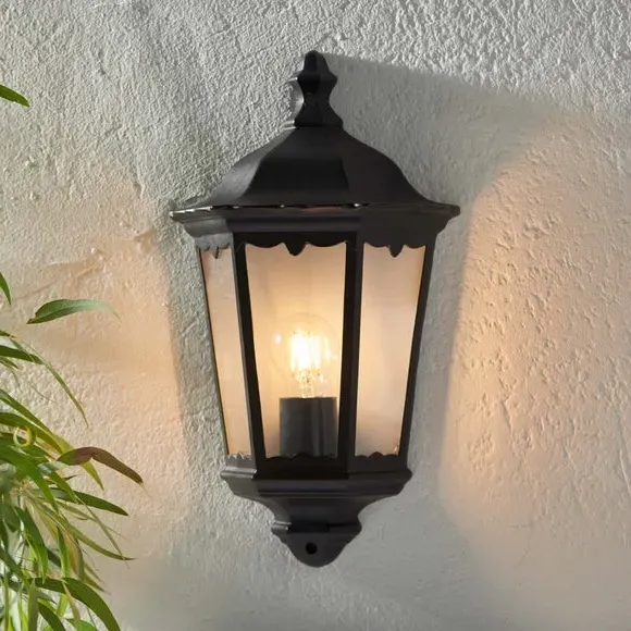 Coach Lantern Wall Light - Black, Aluminium image