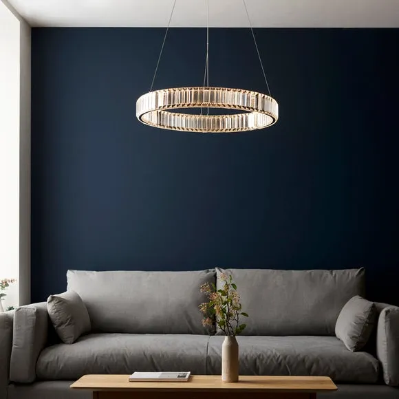 Crystal Hoop LED Ceiling Light - Chrome