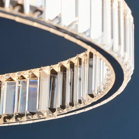 Crystal Hoop LED Ceiling Light - Chrome