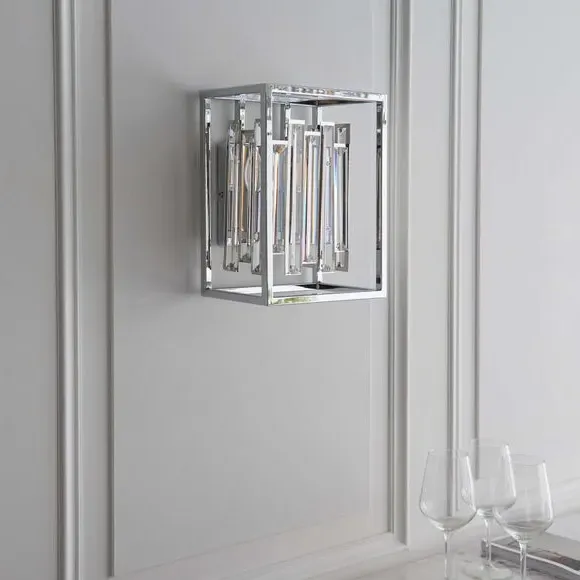 Crystal Wall Light - Chrome, Metal
