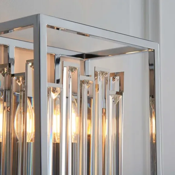 Crystal Wall Light - Chrome, Metal