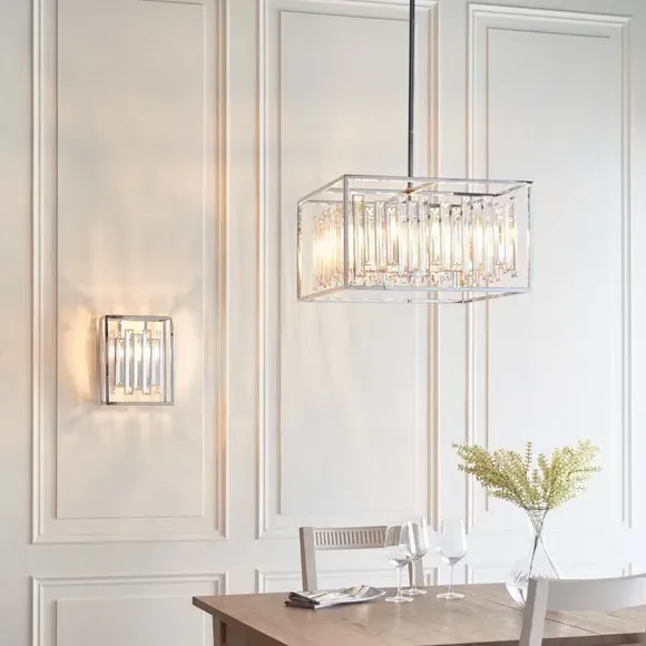 Crystal Wall Light - Chrome, Metal