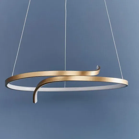 Curl Pendant Light with Dimmer - Gold, Silicone