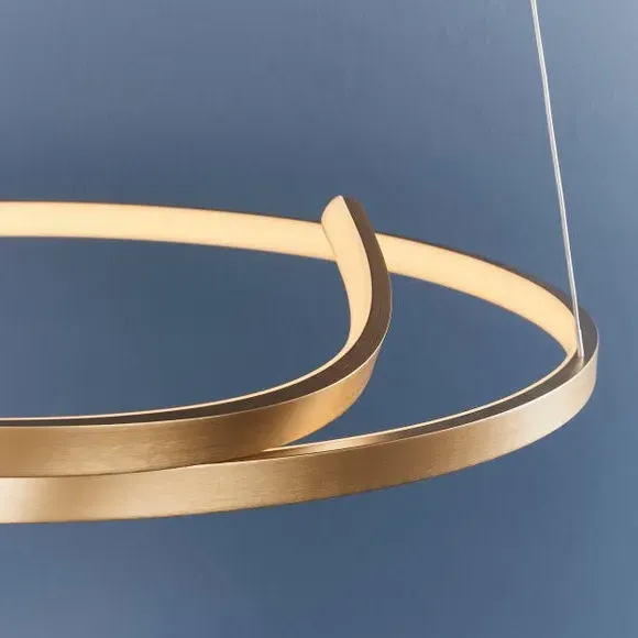 Curl Pendant Light with Dimmer - Gold, Silicone