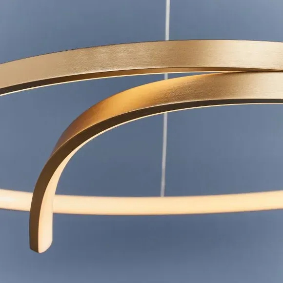 Curl Pendant Light with Dimmer - Gold, Silicone