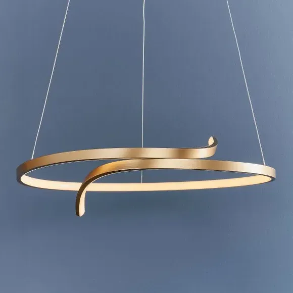 Curl Pendant Light with Dimmer - Gold, Silicone image