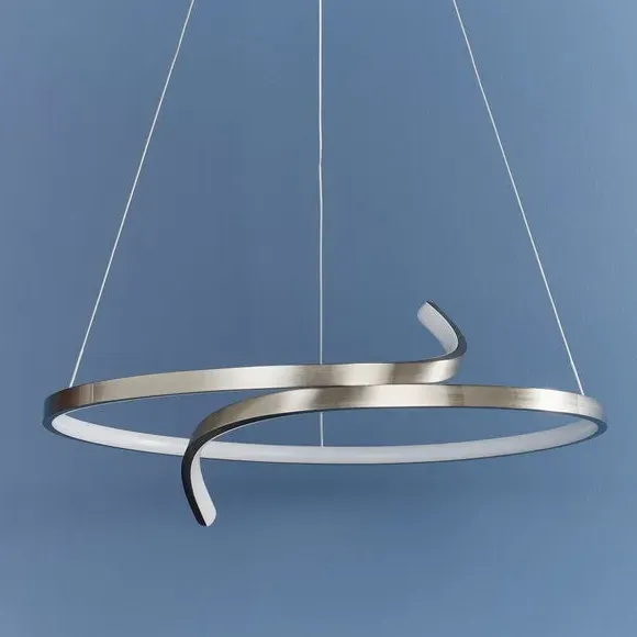 Curl Pendant Light with Dimmer - Nickel, Silicone