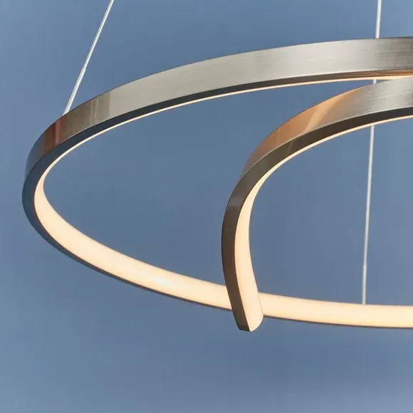 Curl Pendant Light with Dimmer - Nickel, Silicone