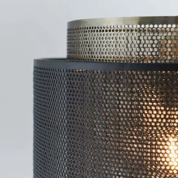 Cylinder Pendant Shade - Black, Metal Mesh