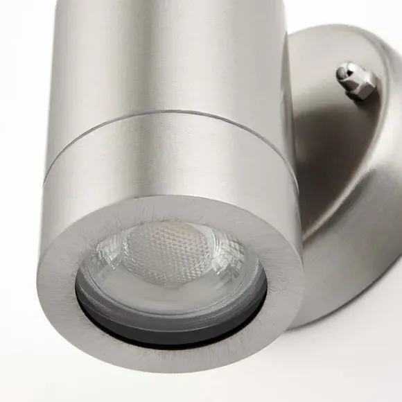 Cylindrical Wall Light IP44 Rated - Silver, Steel