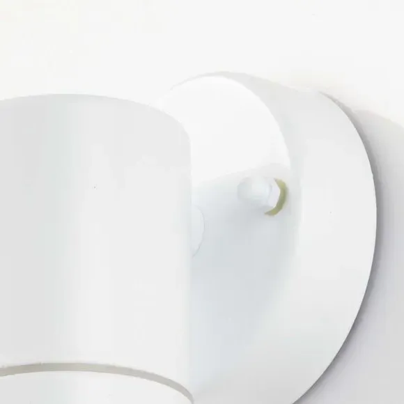 Cylindrical Wall Light IP44 Rated - White, Steel