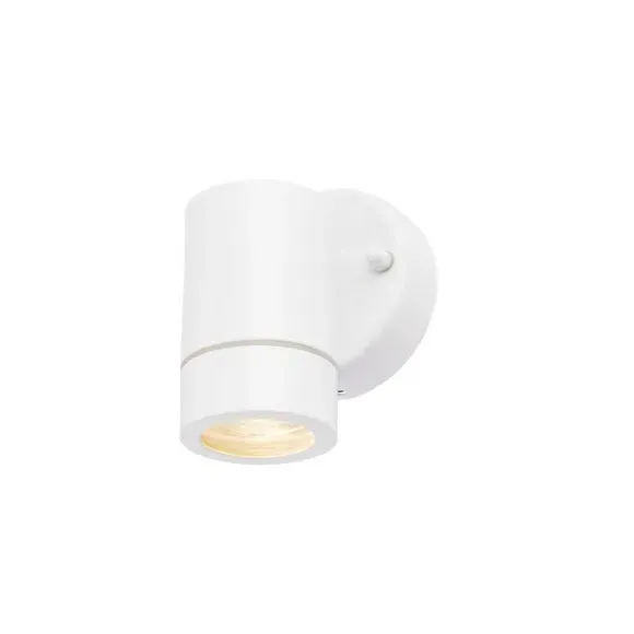 Cylindrical Wall Light IP44 Rated - White, Steel