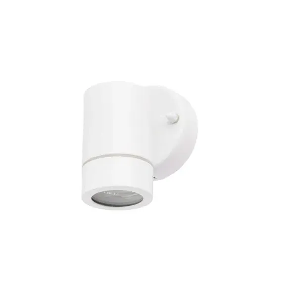 Cylindrical Wall Light IP44 Rated - White, Steel