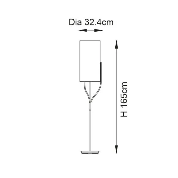 Floor Lamp with Foot Switch - Gold, Fabric