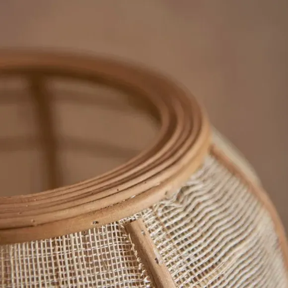 Floor Lamp with Foot Switch - Natural, Linen
