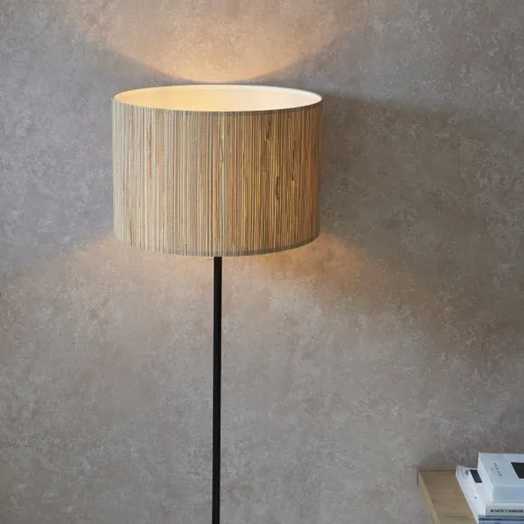 Floor Lamp with Foot Switch - Natural, Seagrass