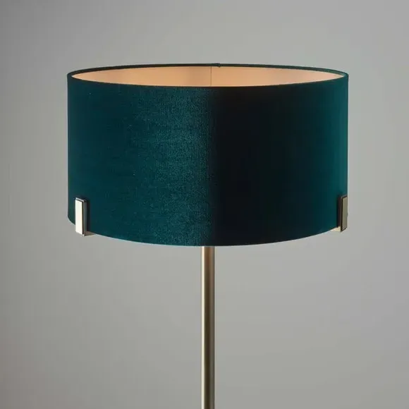 Floor Lamp with Push Bar Switch - Green, Velvet