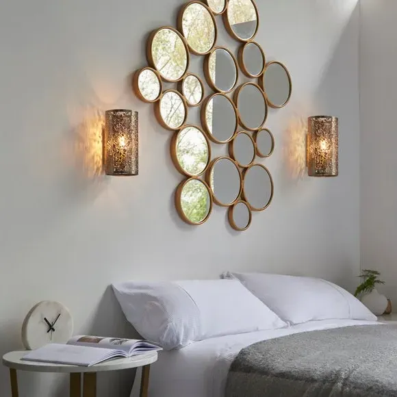 Floral Wall Light with Dimmer - Antique Brass image