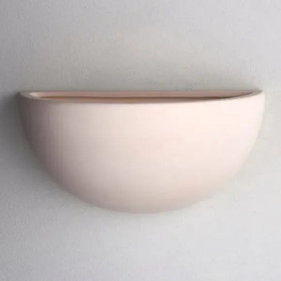 Half Moon Wall Light - White, Ceramic
