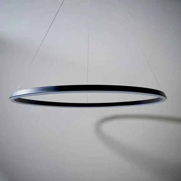 Hoop Ceiling Light with Integrated LED - Black