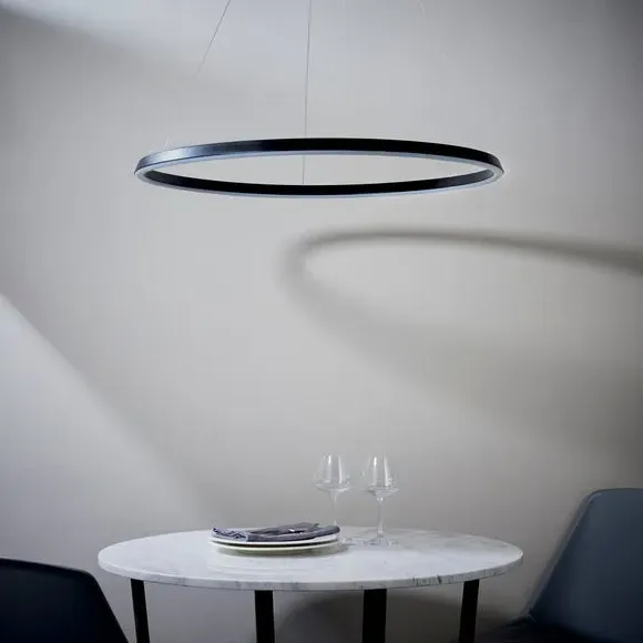 Hoop Ceiling Light with Integrated LED - Black