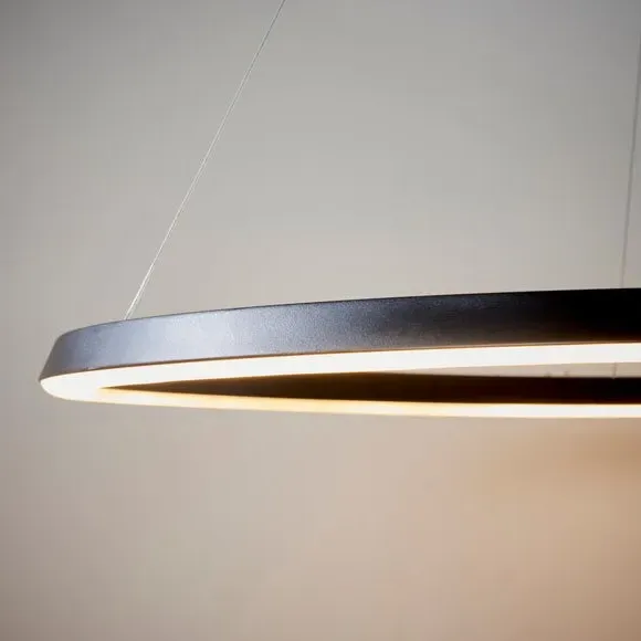 Hoop Ceiling Light with Integrated LED - Black