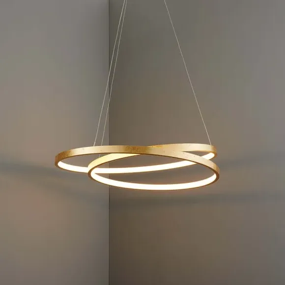 Hoop Ceiling Light with Integrated LED - Gold