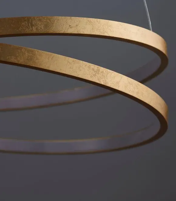 Hoop Ceiling Light with Integrated LED - Gold
