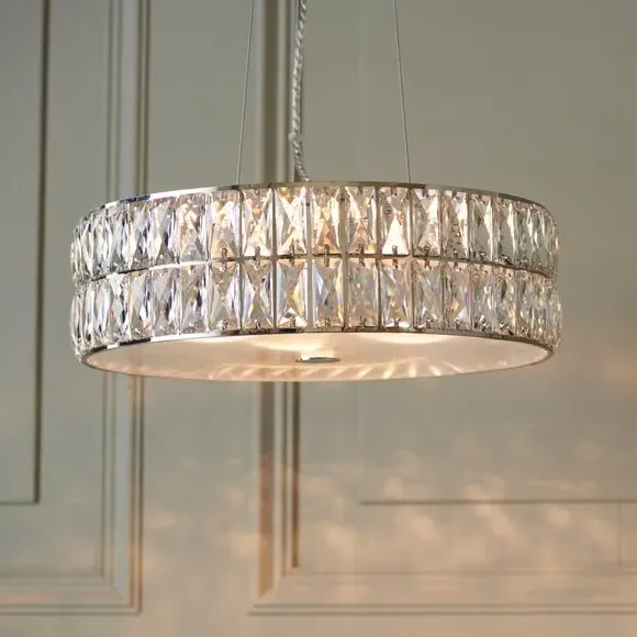 Hoop Ceiling Light with LED - Chrome, Crystal image